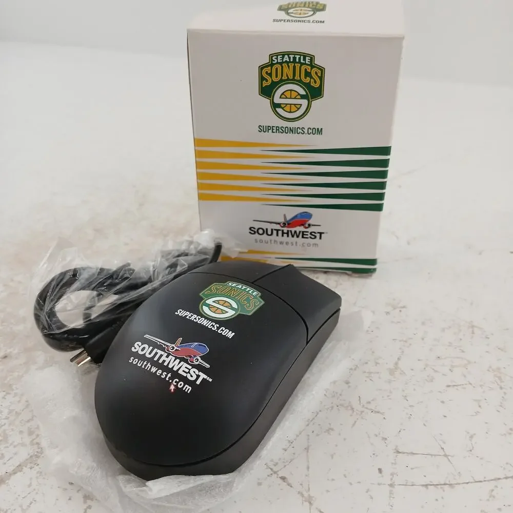 Seattle SuperSonics Southwest Promo Wired Computer Mouse – Vintage NBA Collectib